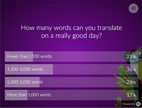 What is the average translation speed?